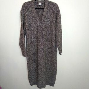 CAbi Size Small Coffee Shop Cardigan Duster #3881 Gray Rainbow Metallic
